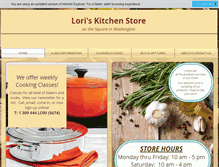 Tablet Screenshot of loriskitchenstore.com